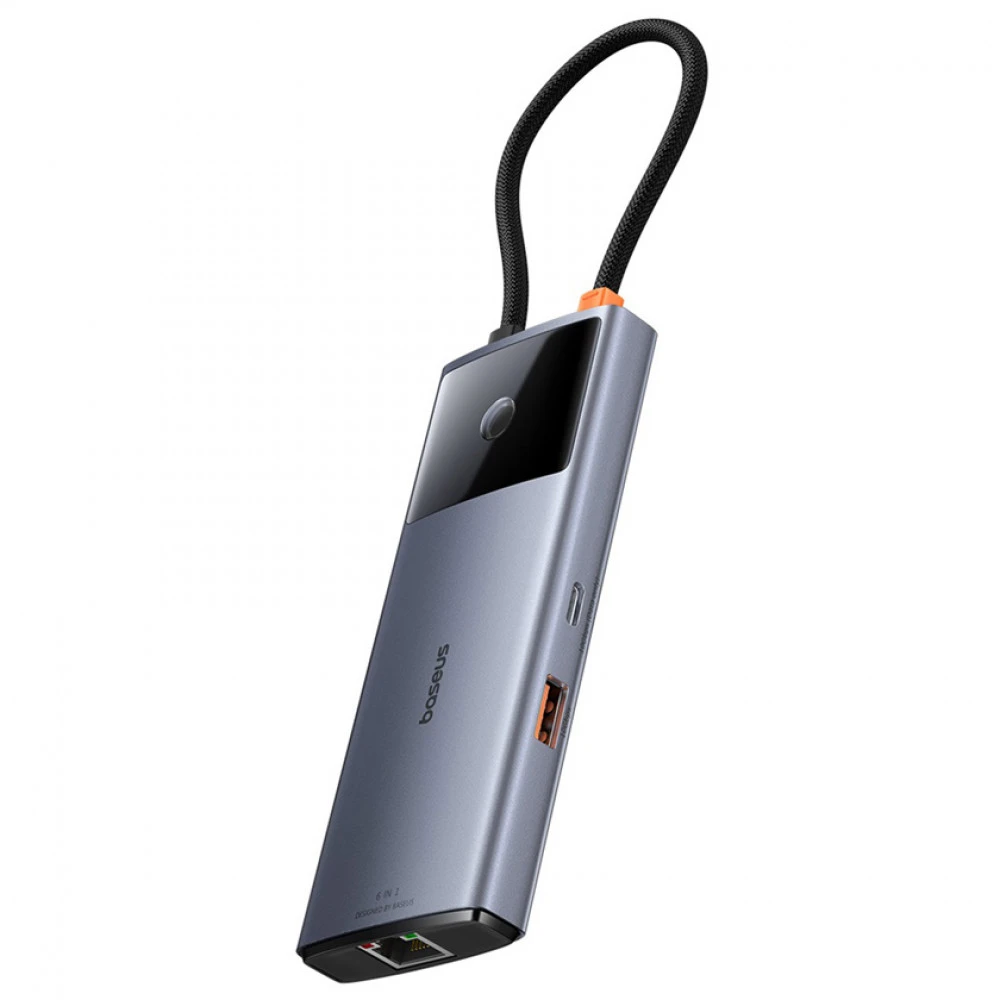 USB-хаб USB HUB 6-in-1 USB 3.2 Type-C Baseus Metal Gleam Series II  BS-OH099, Gray — 2