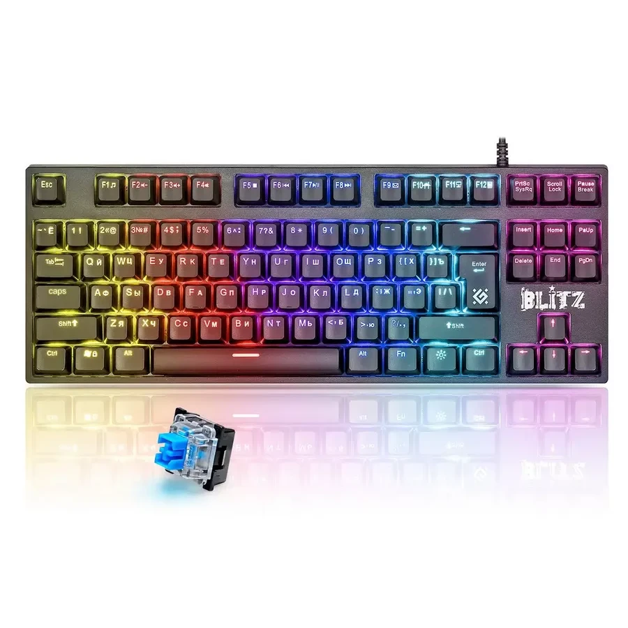 Игровая клавиатура Defender Blitz GK-240L, механическая, RGB — 2