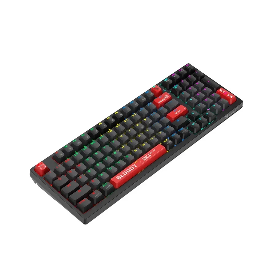 Игровая клавиатура Bloody WS98, механическая, красная — 3