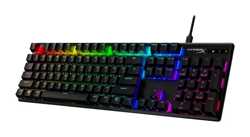Игровая клавиатура HyperX Alloy Origins PBT, механическая, HyperX Aqua-Tactile switch, RGB, чёрный
