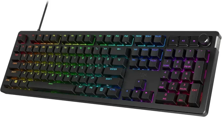 Игровая клавиатура HyperX Alloy Rise, механическая, HyperX Red switch, RGB, чёрный