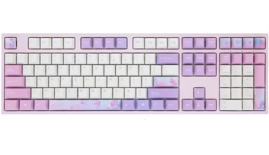 Механическая клавиатура Varmilo Dreams on Board VEM108, Varmilo EC V2 Sakura, белая, розовый