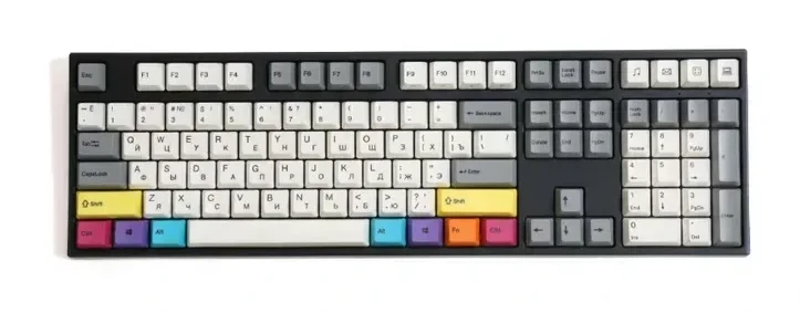 Механическая клавиатура Varmilo CMYK VPM108, Varmilo EC V2 Sakura, белая, чёрный