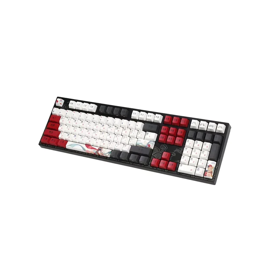 Механическая клавиатура Varmilo Beijing Opera VPM108, Varmilo EC V2 Rose, белая, чёрный — 2
