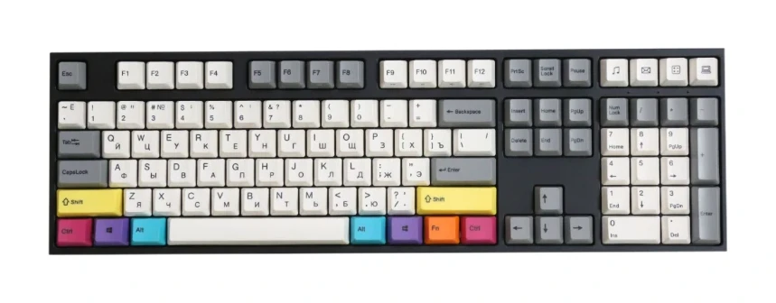 Механическая клавиатура Varmilo CMYK VPT108, Cherry MX Red, RGB, чёрный