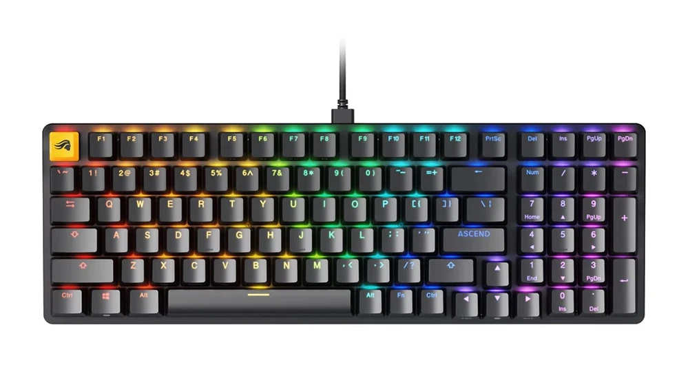 Игровая клавиатура Glorious GMMK2 Full Size, Glorious Fox Linear, механическая, RGB, чёрный
