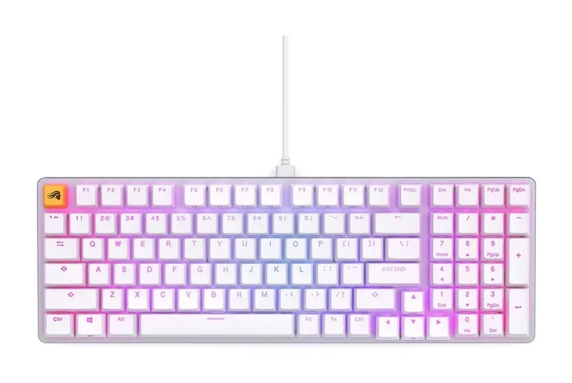 Игровая клавиатура Glorious GMMK2 Full Size, механические Fox Linear, RGB, белая