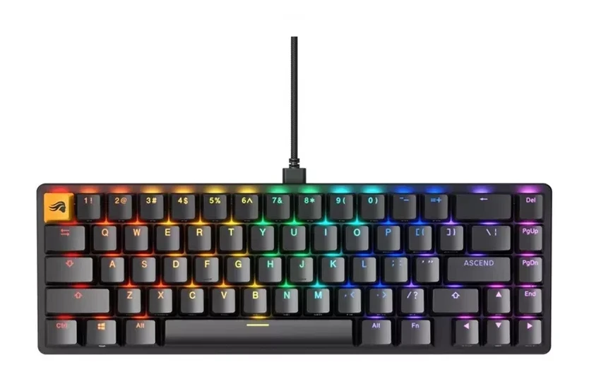 Игровая клавиатура Glorious GMMK2 Compact, механические Fox Linear, RGB, чёрная