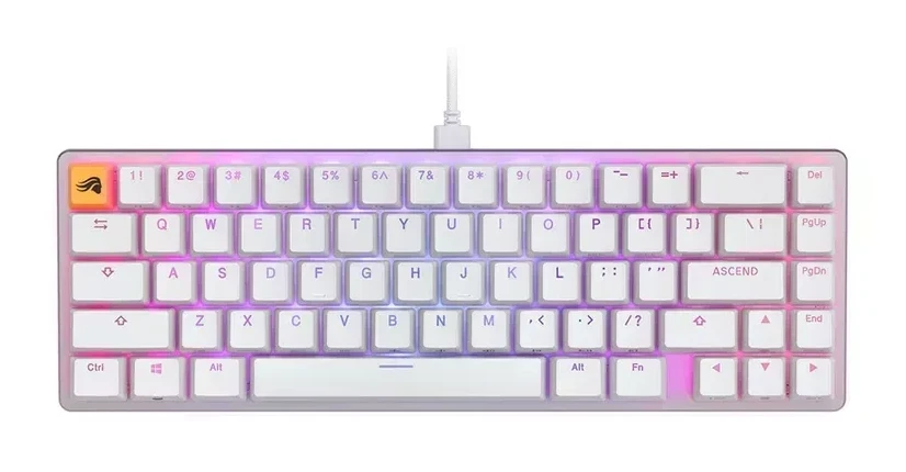 Игровая клавиатура Glorious GMMK2 Compact, механические Fox Linear, RGB, белая