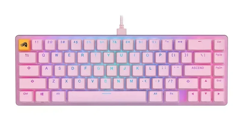 Игровая клавиатура Glorious GMMK2 Compact, механические Fox Linear, RGB, розовая