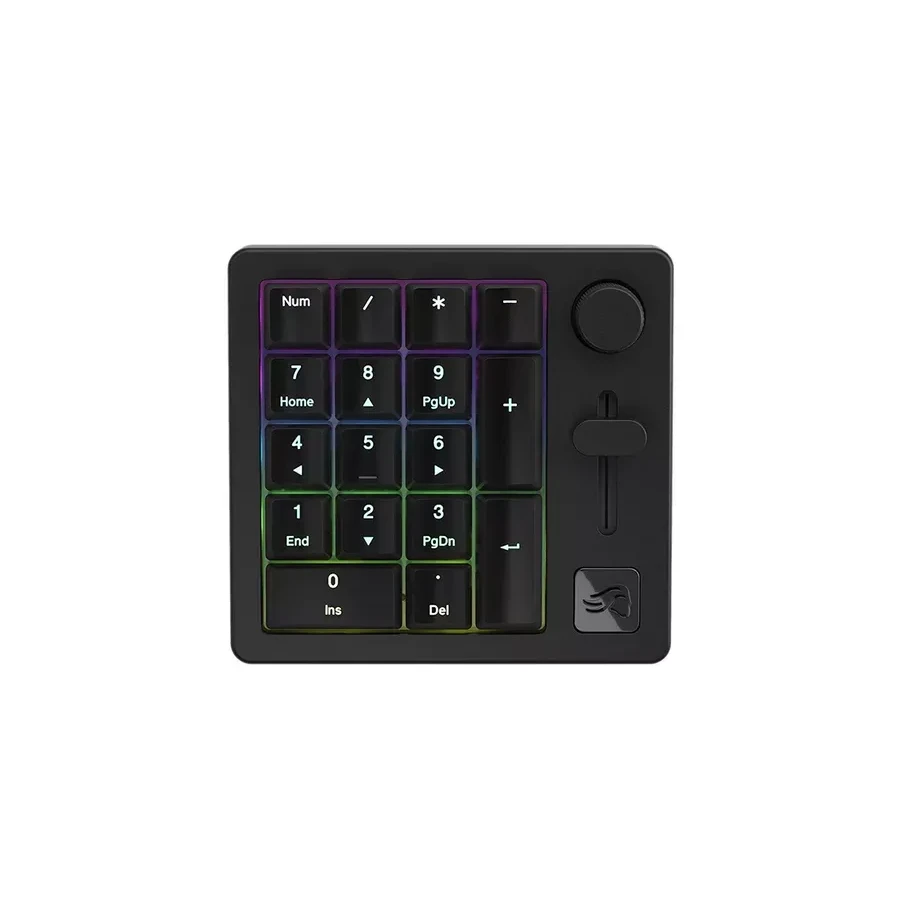 Цифровая клавиатура Glorious GMMK Numpad Wireless, Fox Linear, RGB, Bluetooth, чёрная — 2