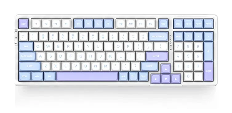 Игровая клавиатура VGN V98Pro V2, механическая Steam Wave Pro, RGB, голубая