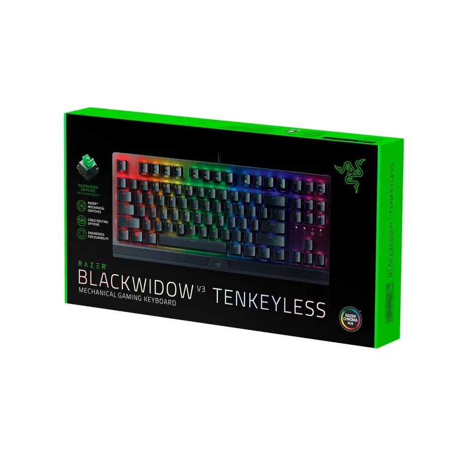 Игровая клавиатура Razer BlackWidow V3 Tenkeyless, механическая Green, RGB, чёрная — 3