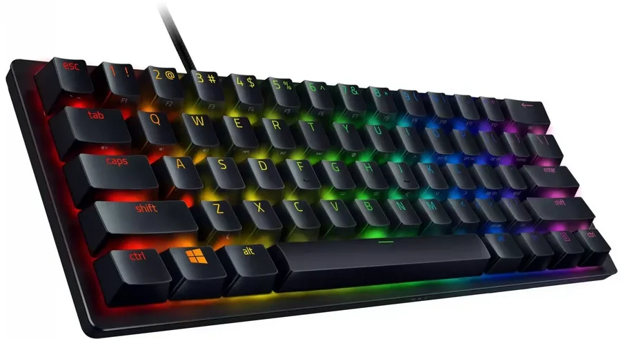 Игровая клавиатура Razer Huntsman Mini, оптическая, компактная, RGB, чёрная — 2