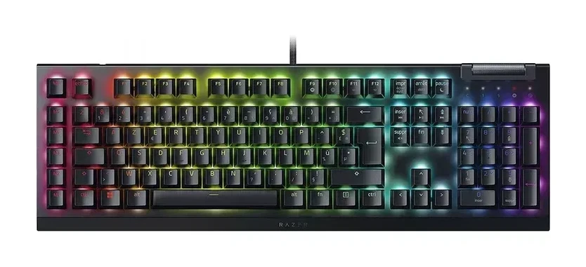 Игровая клавиатура Razer BlackWidow V4, механическая Yellow, беспроводная 2.4ГГц, RGB, чёрная