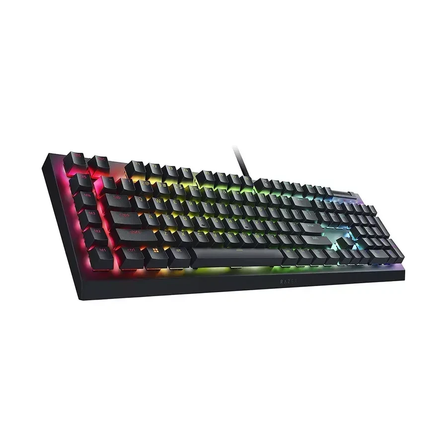 Игровая клавиатура Razer BlackWidow V4, механическая Yellow, беспроводная 2.4ГГц, RGB, чёрная — 2
