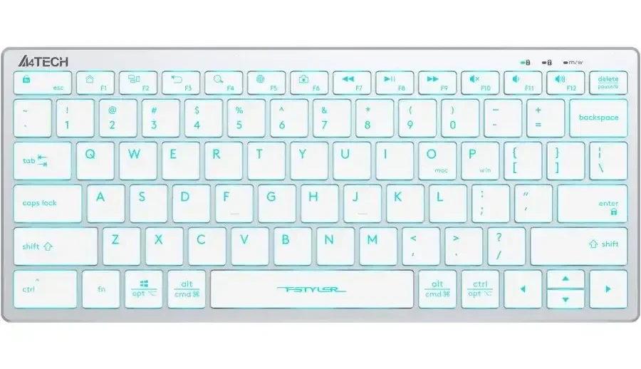 Клавиатура A4tech Fstyler FX61, USB, синяя подсветка