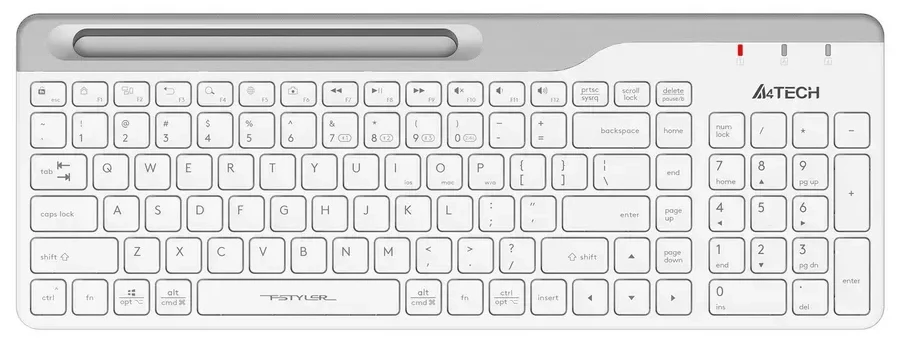 Клавиатура A4tech Fstyler FBK25, белая, BT+2.4G