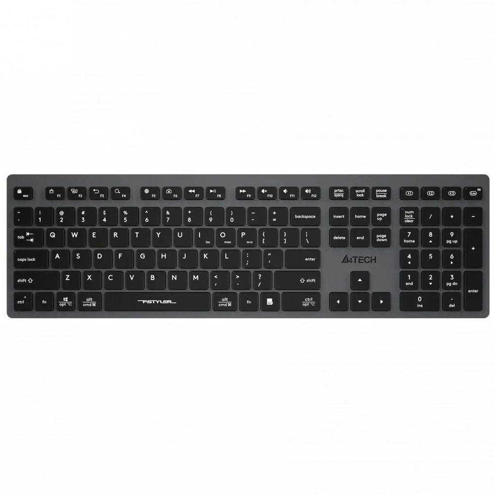 Клавиатура A4tech Fstyler FBX50C, серый, BT+2.4G — 3