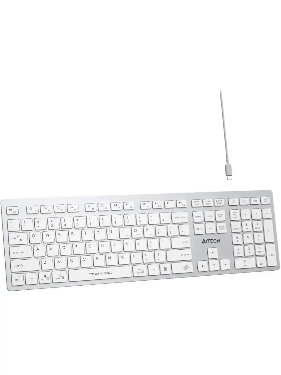 Клавиатура A4tech Fstyler FBX50C, белый, BT+2.4G — 2
