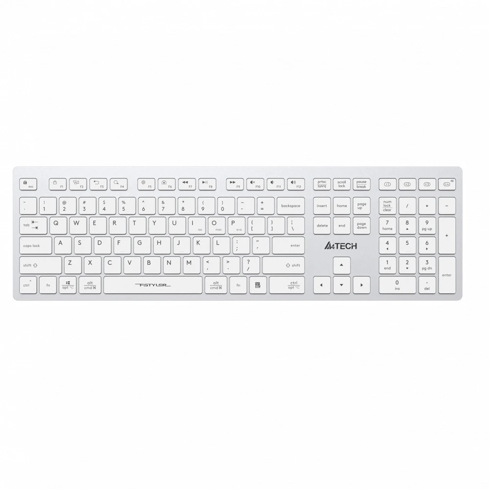 Клавиатура A4tech Fstyler FBX50C, белый, BT+2.4G — 5