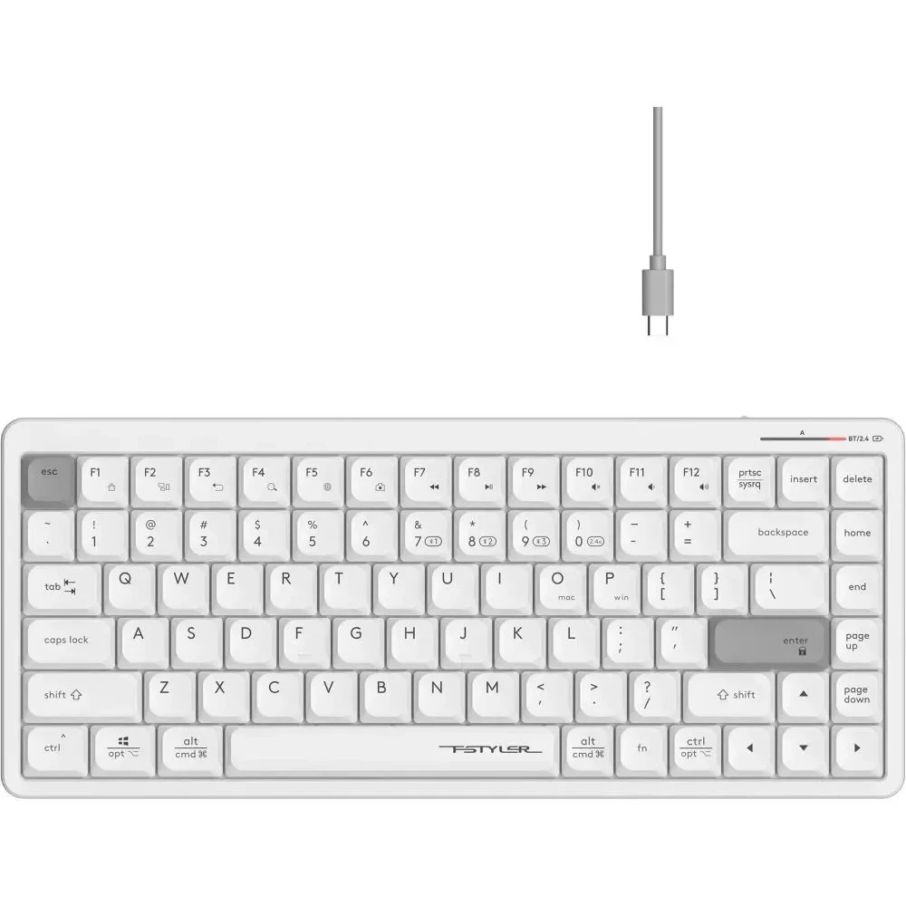 Клавиатура A4tech Fstyler FBX53C, белый, BT+2.4G