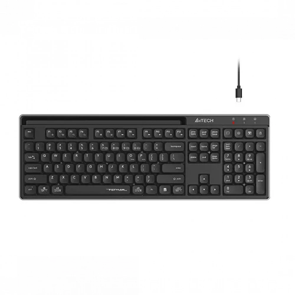 Клавиатура A4tech Fstyler FBX72C, чёрный, BT+2.4G — 3
