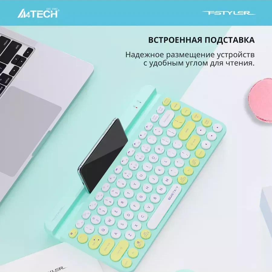 Мышь A4tech Fstyler FBK30, авокадо, BT+2.4G — 3