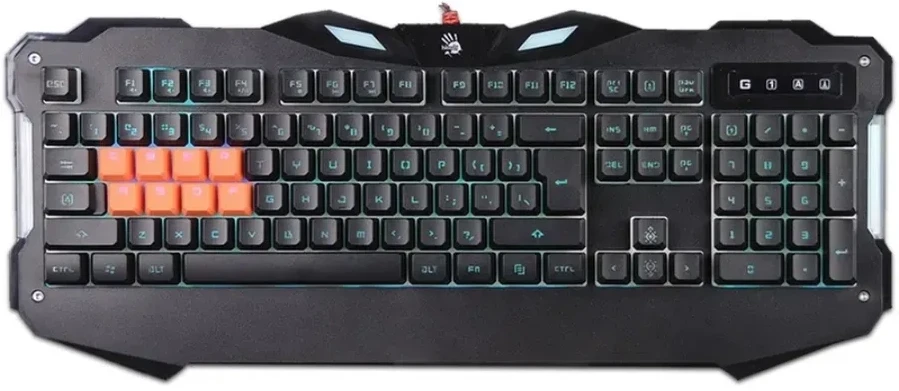 Игровая клавиатура Bloody B328, LED, USB, чёрный