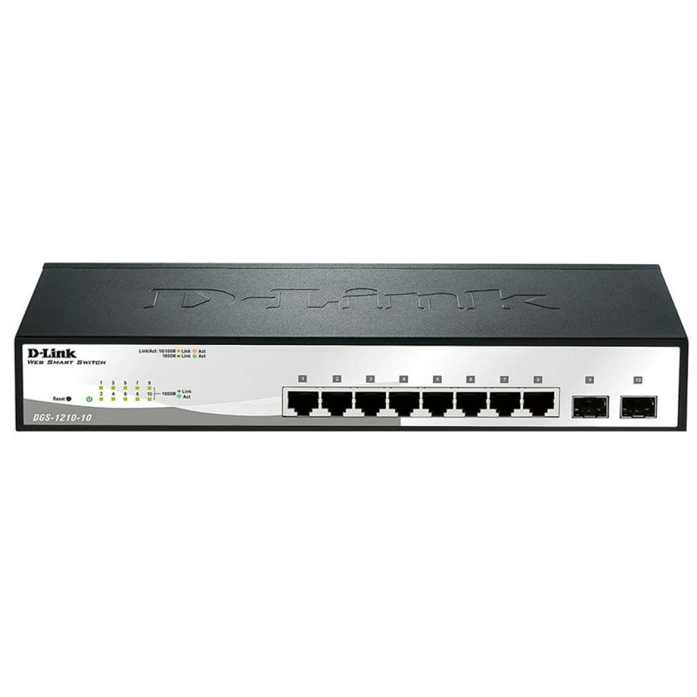 Коммутатор D-Link DGS-1210-10, 8 портов+2 SFP, L2 — 2