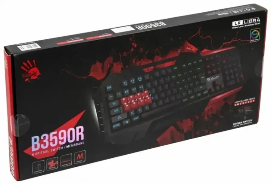 Игровая клавиатура Bloody B3590R, USB, механическая — 2