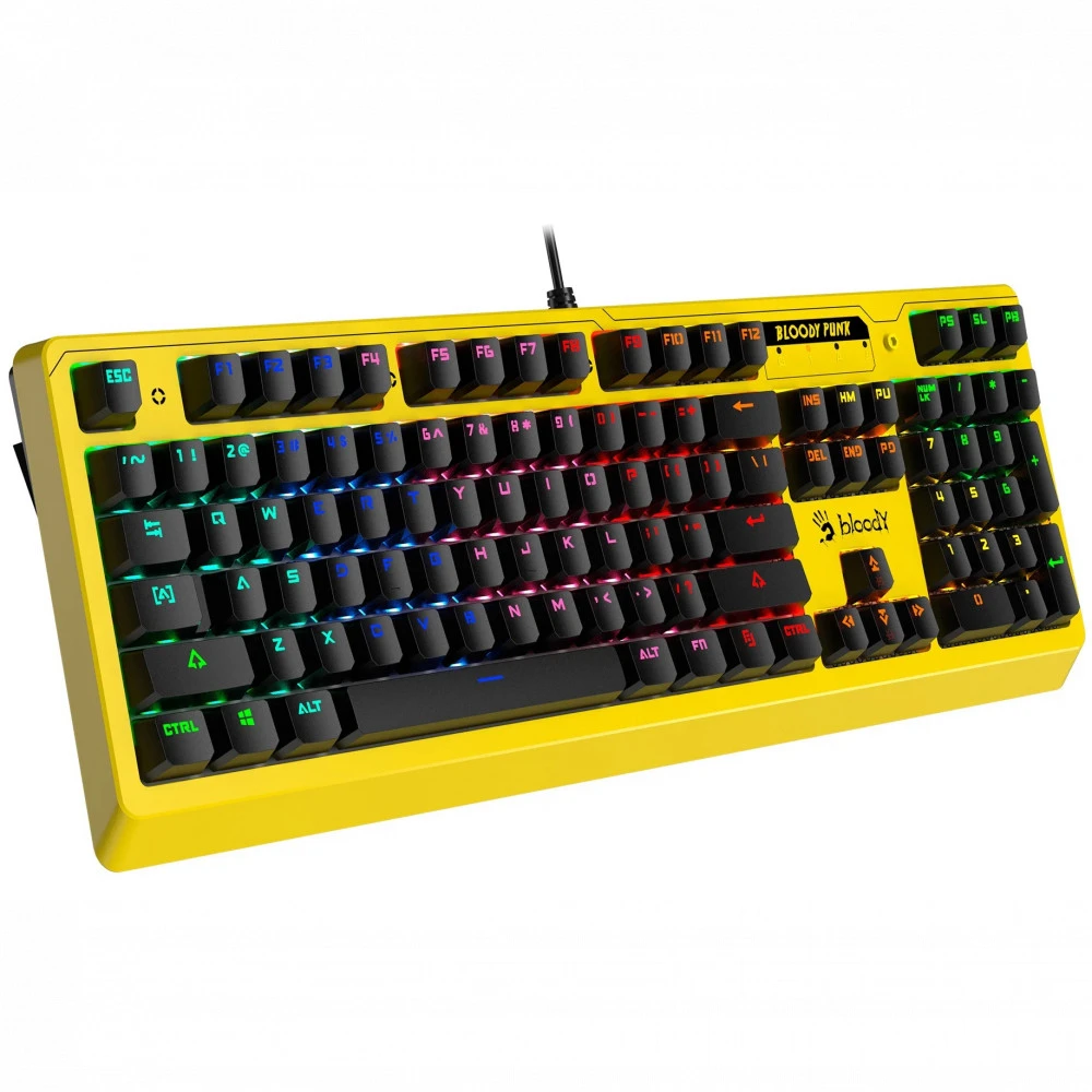 Игровая клавиатура Bloody B810RC, жёлтый, механическая — 3