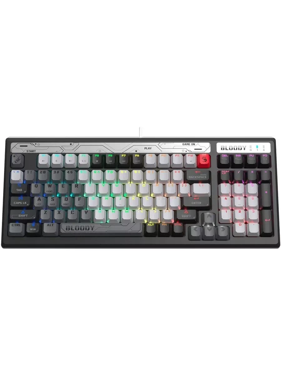 Игровая клавиатура Bloody B950, серый, компактная, RGB — 3