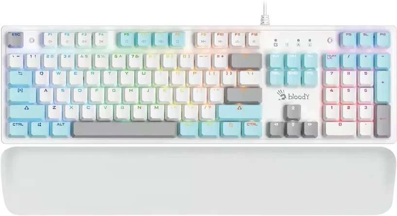 Игровая клавиатура Bloody S520N, белая, механическая — 2