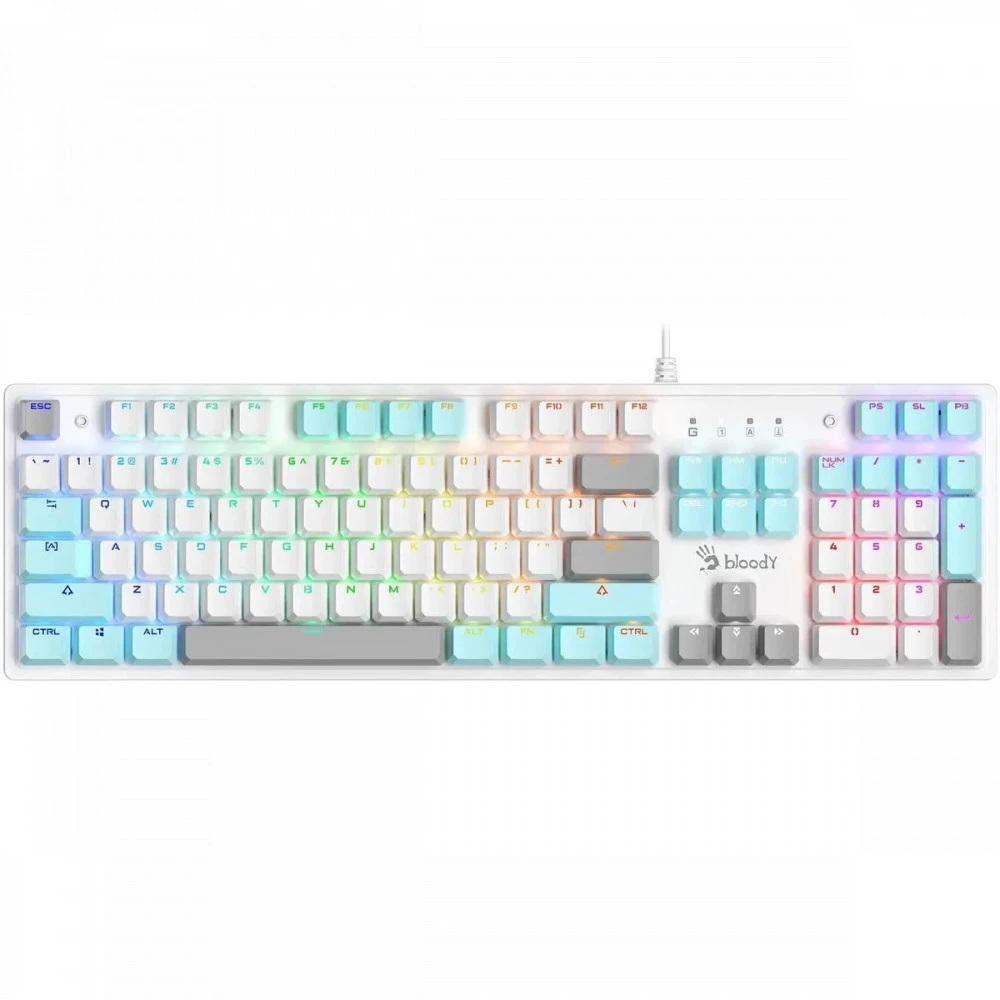 Игровая клавиатура Bloody S520N, белая, механическая — 4