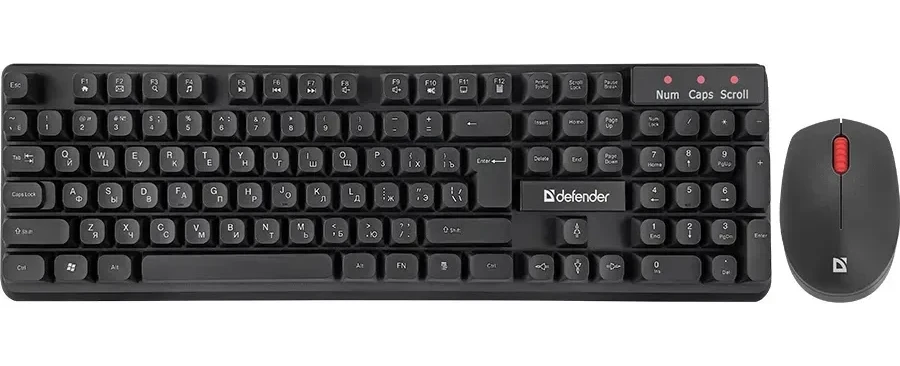 Клавиатура USB Defender Dark Knight GK-077, черно-белая