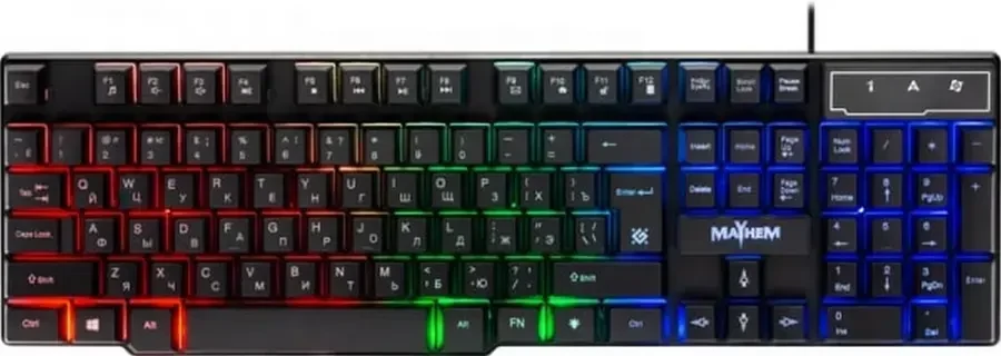Клавиатура игровая Defender Mayhem GK-360DL, механическая, RGB