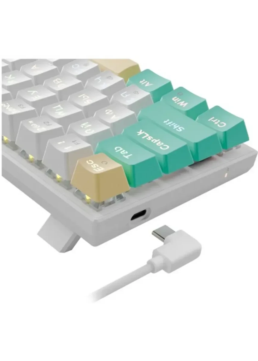 Клавиатура Defender Vexx Pro GK-084 RU, белая-зеленая — 4