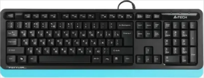Клавиатура A4tech Fstyler FK10, 105 клавиш, мультимедиа, синяя — 2