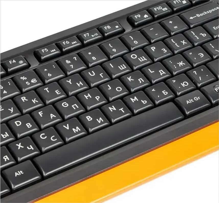Клавиатура A4tech Fstyler FK10, 105 клавиш, мультимедиа, оранжевая — 2