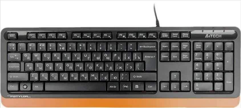 Клавиатура A4tech Fstyler FK10, 105 клавиш, мультимедиа, оранжевая — 4