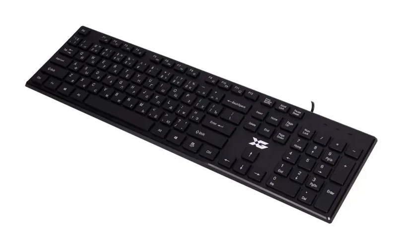 Клавиатура XG XK-300UB, USB, ультратонкая, чёрная