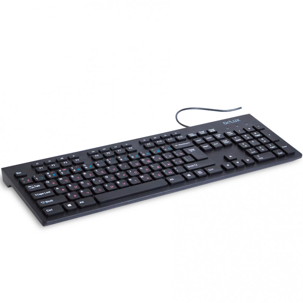 Клавиатура Delux DLK-180UB, USB, ультратонкая, чёрная — 3