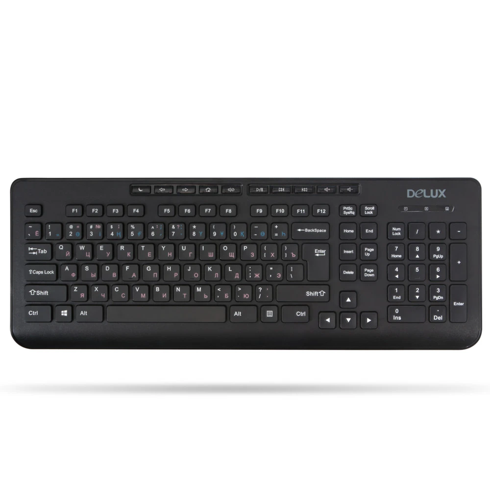 Клавиатура Delux DLK-02UB, USB, ультратонкая, чёрная — 2