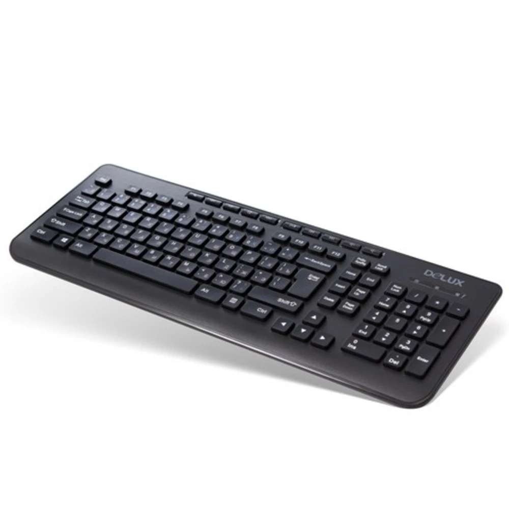 Клавиатура Delux DLK-02UB, USB, ультратонкая, чёрная — 3