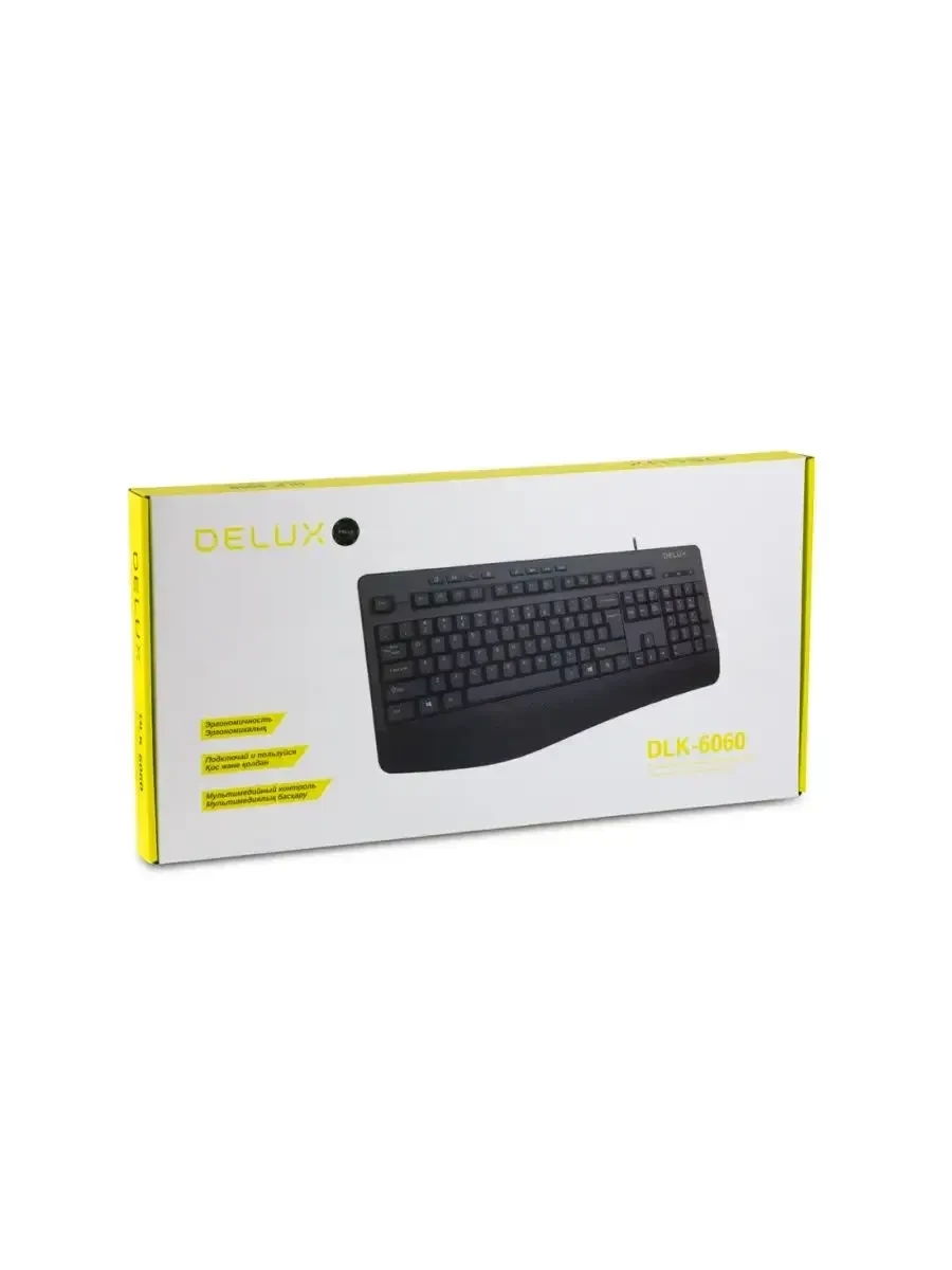 Клавиатура Delux DLK-6060UB, USB, защита от воды, чёрная — 3