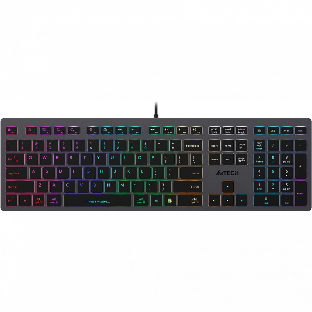 Клавиатура A4tech Fstyler FX60H, USB, RGB, neon — 2