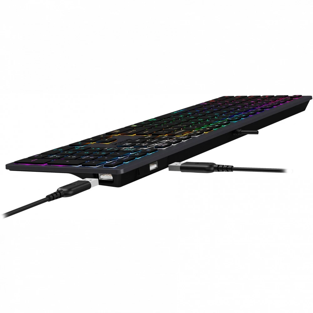 Клавиатура A4tech Fstyler FX60H, USB, RGB, neon — 3
