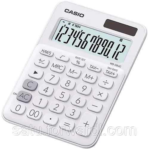 Калькулятор настольный CASIO MS-20UC-WE-W-EC