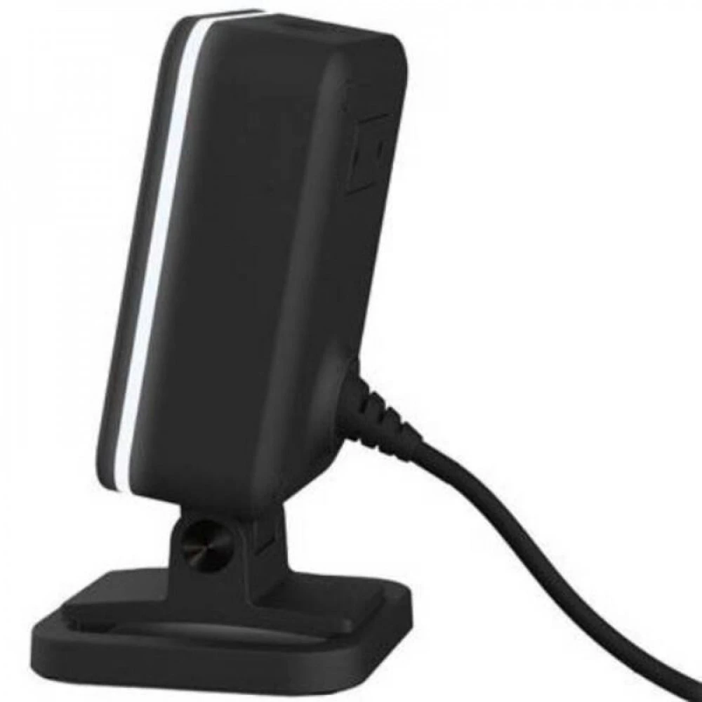 Genesis XP USB Kit: Tethered, 1D, PDF417, 2D, SR Focus, DRH, Black Scanner (7680GSR-2-R), USB Type A 3m straight cable (CBL-500-300-S00-09), Stand — 3